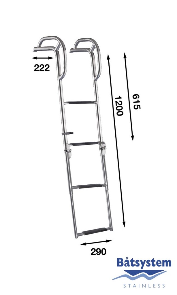 Bu80P-4 Keulatikas Kädensijoilla 615+58 5Mm Kääntyvä Alaosa 4Porrasta