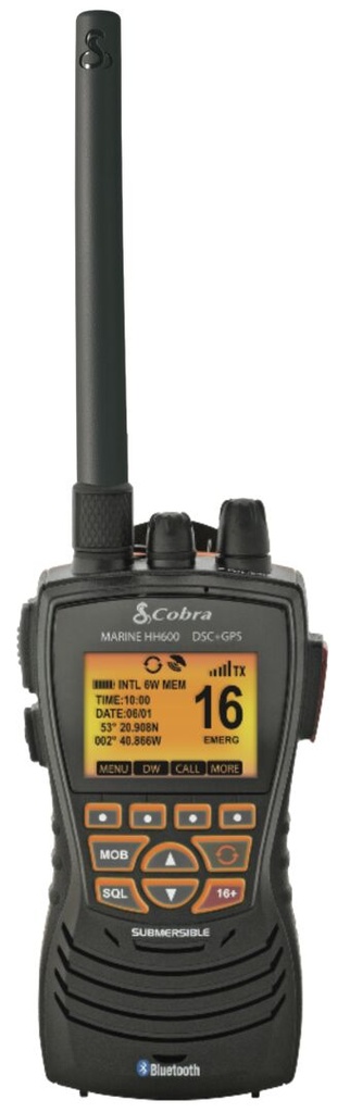 COBRA VHF-puhelin MR HH600 GPS BTEU, kelluva
