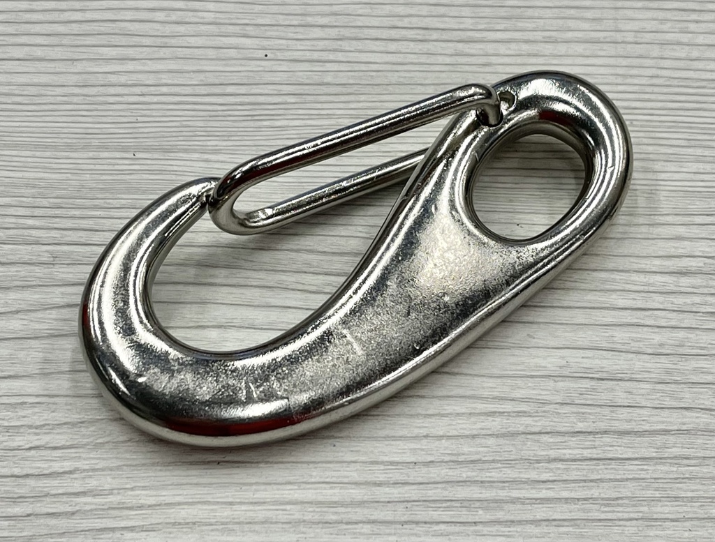 Karbiinihaka 100 mm, AISI316 