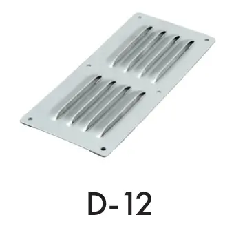 Venttiili D-12 alumiini, 100 x 220 mm 