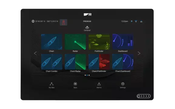 AXIOM+ 12 - 12" monitoiminäyttö, Pohjois Euroopan kartalla