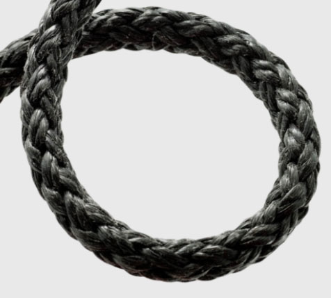 Köysi, 8 mm, 8-punottu musta, kelluva polypropyleeni, hinta / m