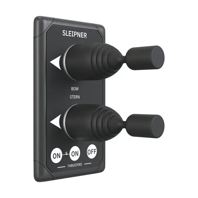 Kaksoisjoystickpaneli 12/24V, Side-Power 8940S, musta