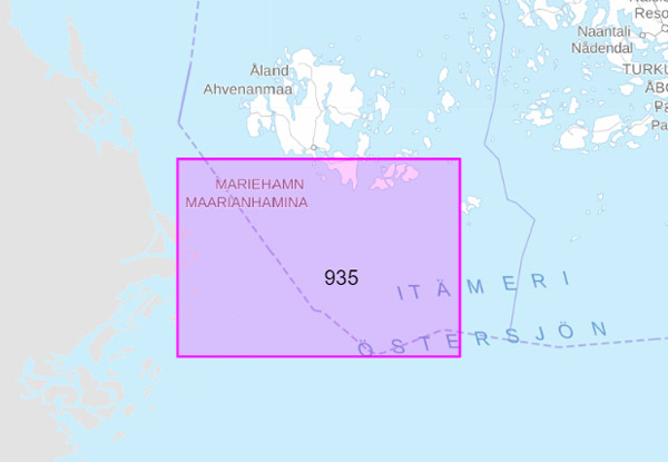 Yleiskartta 935 Eteläinen Ahvenanmeri 