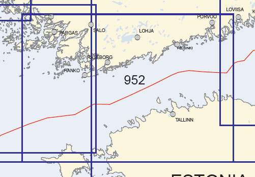 Yleiskartta 952, Läntinen Suomenlahti 