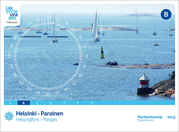 Merikarttasarja B Helsinki - Parainen, 46 x 34cm