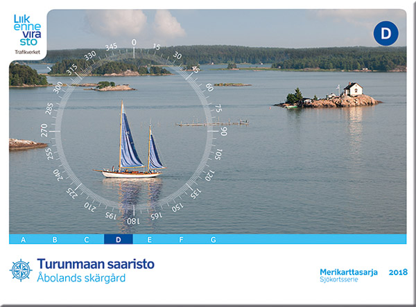 Merikarttasarja D, Turunmaan saaristo, 46x34cm