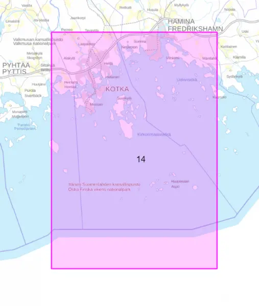 Rannikkokartta 14, Kotka - Hamina 