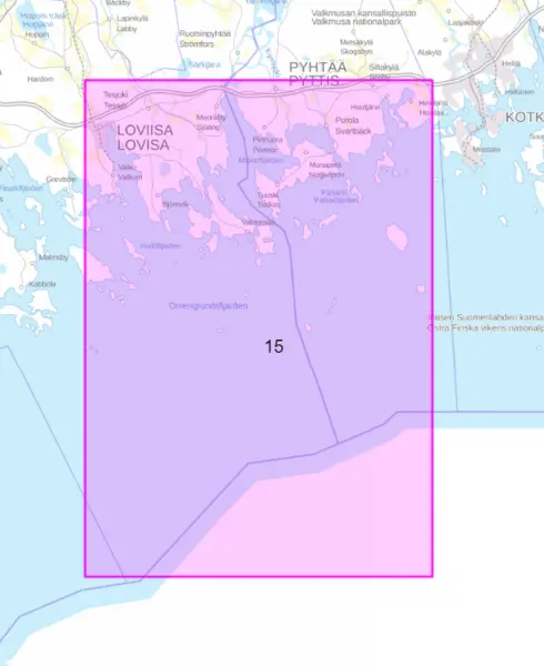 Rannikkokartta 15, Tiiskeri - Kaunissaari 