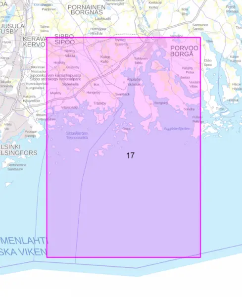 Rannikkokartta 17, Tallörn - Glosholm 