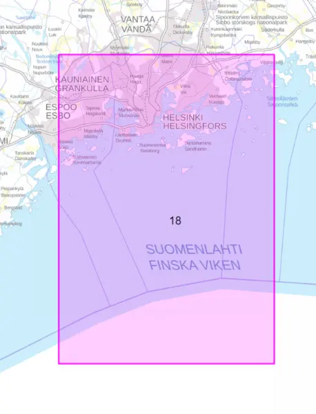 Rannikkokartta 18, Helsingin edusta 