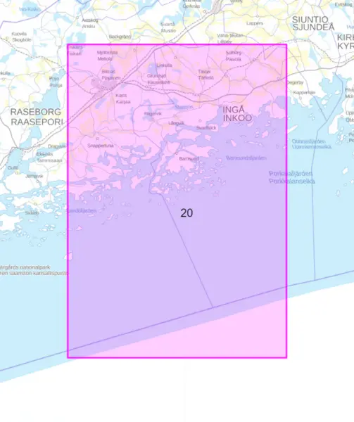 Rannikkokartta 20, Jussarö - Porkkalanselkä 