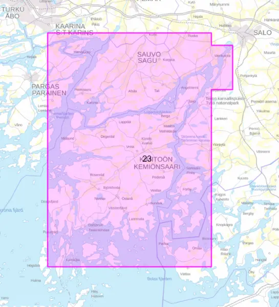 Rannikkokartta 23, Kemiö 