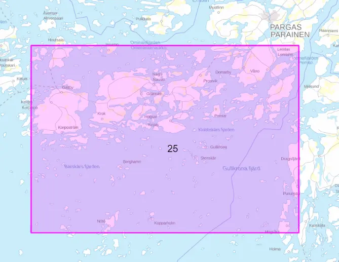 Rannikkokartta 25, Korppoo-Högsåra 