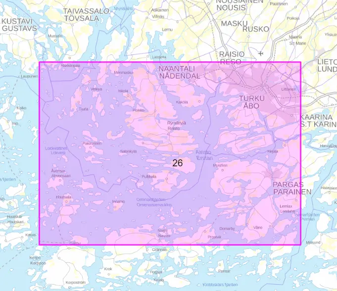Rannikkokartta 26, Korppoo-Turku 