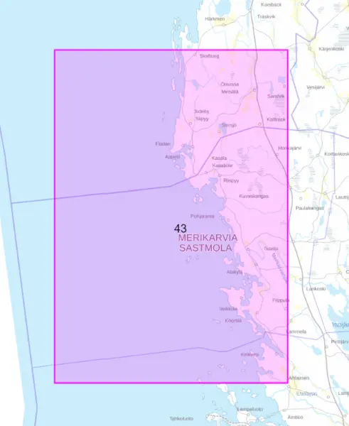 Rannikkokartta 43, Merikarvia 