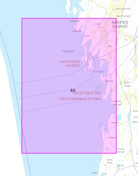Rannikkokartta 44, Kaskinen - Kristiinankaupunki