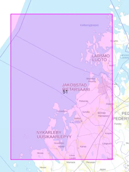 Rannikkokartta 51, Pietarsaaren edusta 