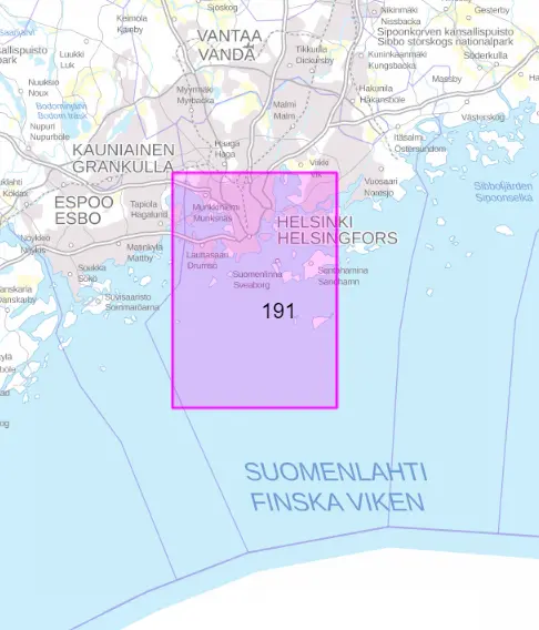Satamakartta 191 