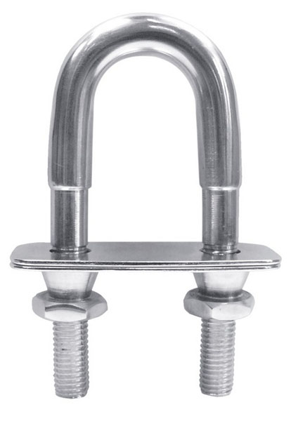 Trailerikoukku 10x100, AISI316 katkomutterilla