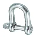 D-shackle with captive pin 