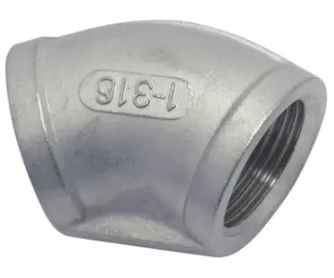 Elbow fitting with internal thread, 45° 