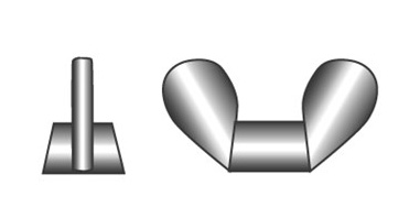 Siipimutteri M5 A4, 4 kpl/rasia