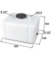 Vesitankki 95 L 500 x 600 x 350