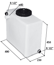 Vesitankki 45 L 230 x 490 x 450