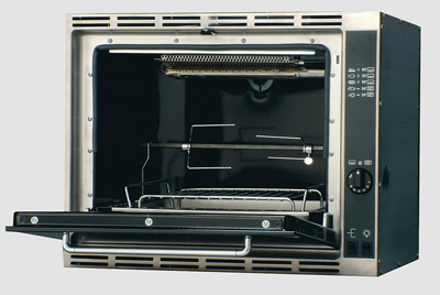 Uuni + grilli, nestekaasu, 1,2 + 1,6 kw, 528x430x422mm