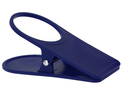 Lasinpidike, pöytäklips, sininen muovi