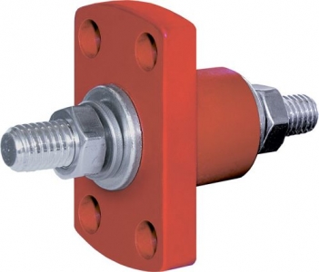 Terminaali 3/8" punainen läpivienti