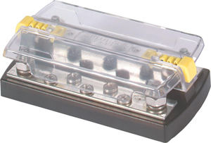 Kytkentäkisko 1/4", kannella 10 x #10-32