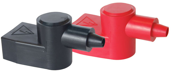 Akkukengän suojahattu (musta+punainen)