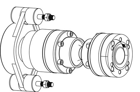 Painelaakeri 130, 55 mm akselille ei sisällä nivelyksikköä