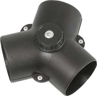 Y-haara läpällä 55 mm musta 