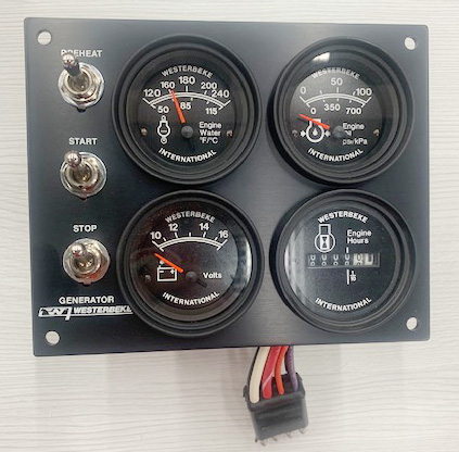 Käyttöpaneeli, Westerbeke generaattori 12V