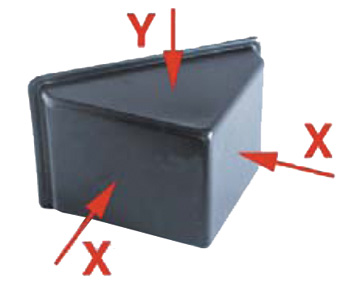 Eristetty 3-tiejakaja 316 x 131 x 185