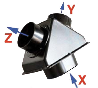 Ilman 3-tiejakaja 75x75x75 