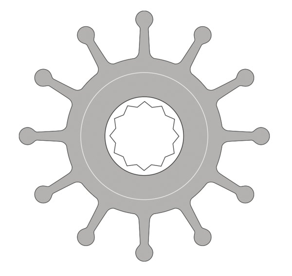 Johnson siipipyörä F5B, nitriili 