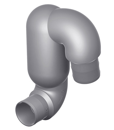 Joutsenkaula, sisääntulo 65 mm ulostulo 75 mm