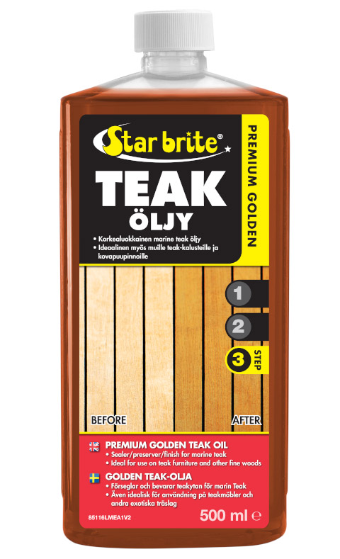 Star Brite Teak Öljy Premium, 500 ml, UV-suoja