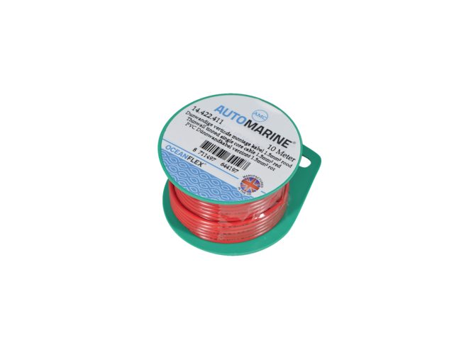 Sähkökaapeli 1.5mm², tinattu, 10 m, punainen