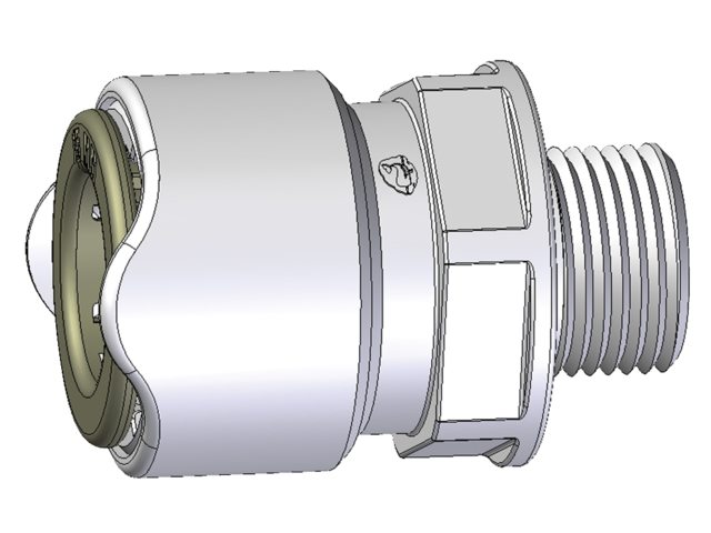 Liitin 3/8" BSP uroskierre - 15mm, WX1583 (2 kpl)