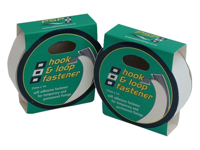 Hook&Loop teippi musta, 25mm x 1m