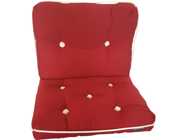 Kapokkityyny, burgundy, tupla