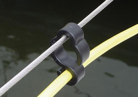 Köysiripustin kaiteeseen/vaijeriin, 6 kpl 