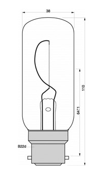 Polttimo B22 24V - 18cd 