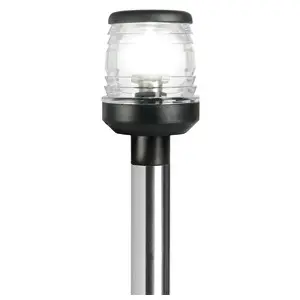 SS light pole 100 cm w/black plastic light 