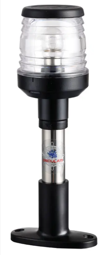 Compact SS light pole 20 cm black light 